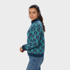 Women's Woolpaca Jacquard Mockneck Sweater